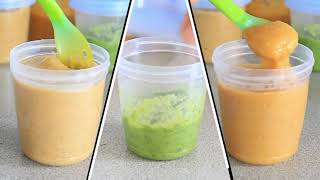 ✅ RECETAS DE PAPILLAS PARA BEBES DE 6 MESES (o más) muy Saludables🥕🥔🍠 Potitos para bebés