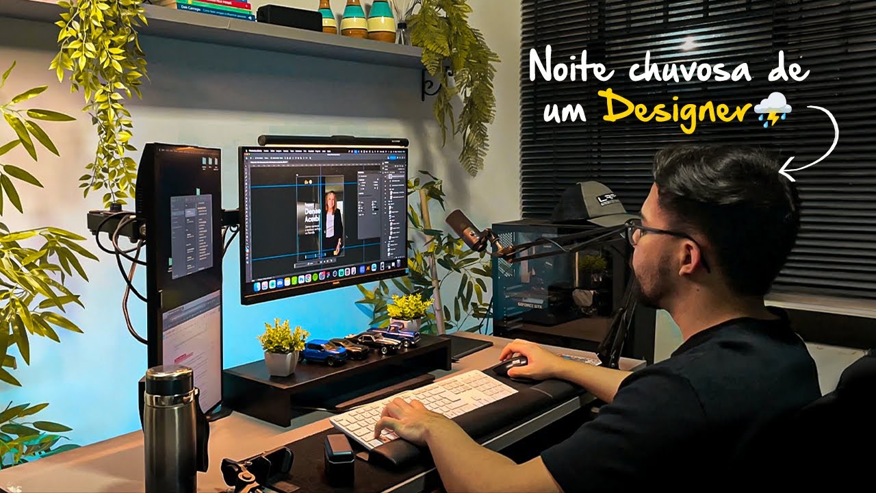 Uma NOITE de trabalho de um DESIGNER | Como encontrar clientes, ser produtivo e mais criativo