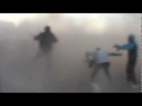 استهداف مقرات النظام في قرية السلطانية في ريف حماة الشرقي بقذيفة اس بي جي9 من قبل لواء مغاوير بابا عمرو