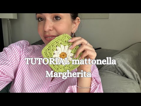 Mattonella Granny 𝗠𝗮𝗿𝗴𝗵𝗲𝗿𝗶𝘁𝗮 🌼 - Tutorial uncinetto di Macrè Bag