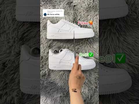 Real Vs Fake White Nike Air Force 1 🤍 #sneakerhead #sneakers #viral
