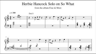 Herbie Hancock Solo on So What - Piano Transcription (Sheet Music in Description)