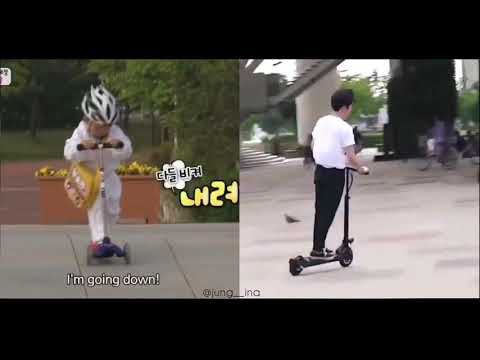 Song Minguk & Lee Changsub playing scooters
