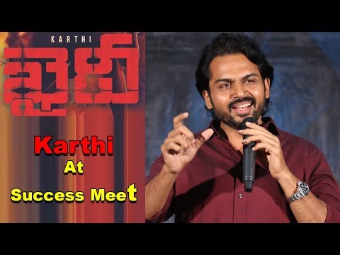 Karthi At Success Meet Of The Movie Khaidi
