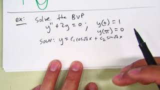 BVPs, Eigenvalues, and Eigenfunctions intro