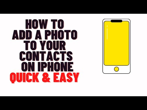 how to add a photo to your contacts on iphone