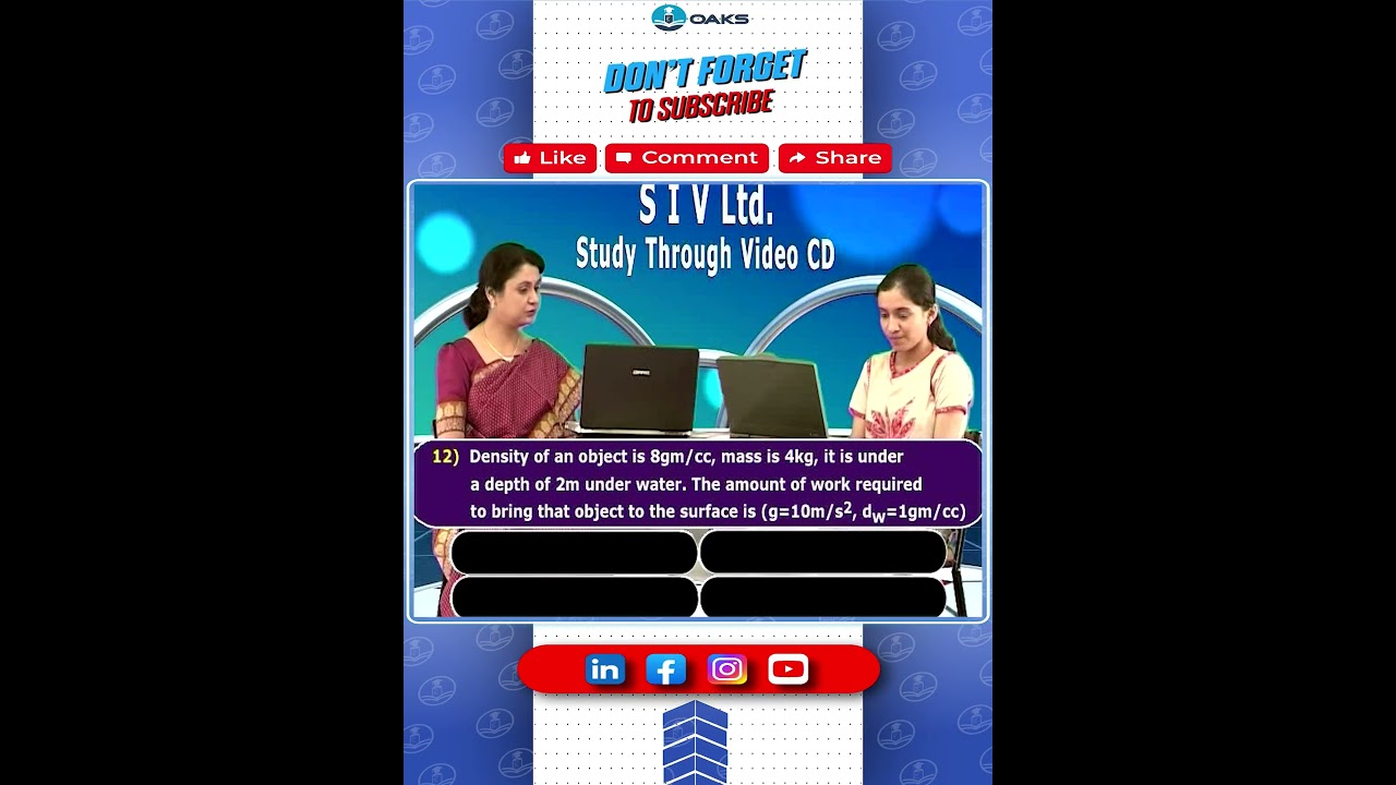 Fluid Pressure || IIT&JEE Questions NO 12 || VIII Class