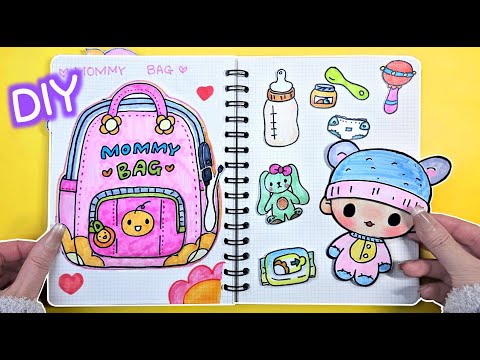 Paper diy✨Mommy Bag Tutorial #babysitting #diy #asmr #종이놀이