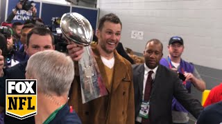 Tom Brady leaves with Lombardi Trophy after encounter with Kevin Hart | FOX NFL