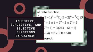 Download the video "How to find the Number of injective/surjective/bijective functions from A to B #relationandfunctions"