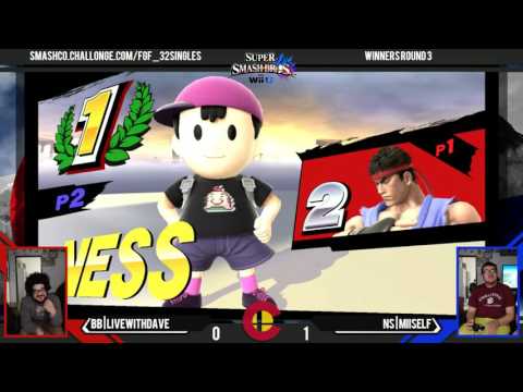 FGF32 - BBB|LiveWithDave (Ryu) Vs. NS|Miiself (Ness) - WR3