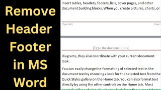 QUICK Solution: How to Remove Header and Footer in MS Word on Laptop