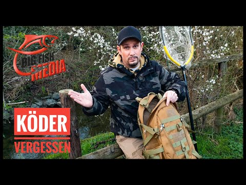 Köder vergessen - Christian fängt trotzdem - Angeln am Bach