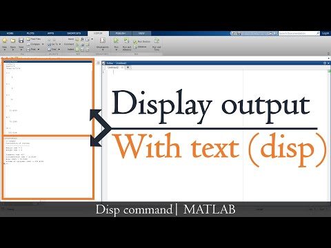 Matlab Disp Variable