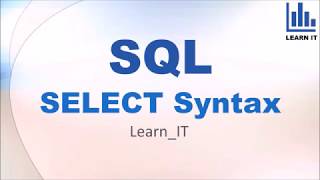 SQL Select Statement Syntax LEARN_IT 