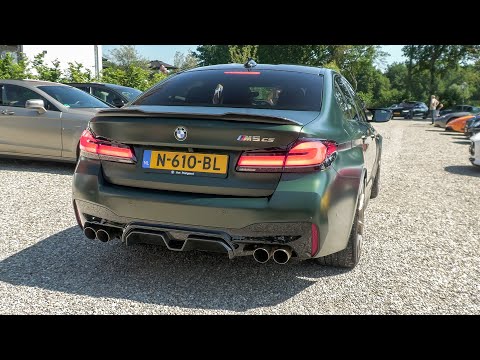 BMW M5 CS with Custom Exhaust - Accelerations, Revs & Burnouts !