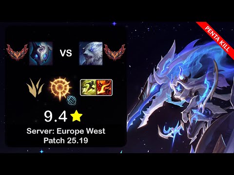 Kindred Jungle vs Volibear - EUW GrandMaster - Patch 25.19