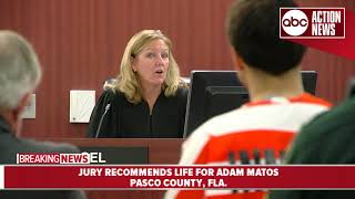 Judge sentences Adam Matos to life in prison