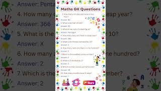 Gk Questions and Answers | Math Quiz | Math Quiz Questions and Answers | General Knowledge