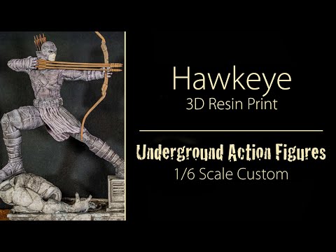 Hawkeye: A custom painted 1/6 scale 3D resin print statue and the comic book story!