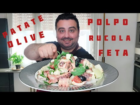 Polpo con Feta ,Rucola ,Pomodorini Olive. Insalata Estiva