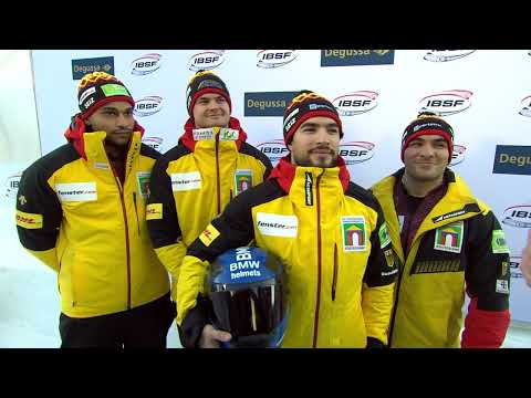 First 4 Men Bobsleigh win team Ammour #ibsfsliding #milanocortina2026 #germany