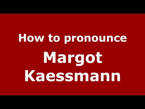 How to pronounce Margot Kaessmann (American English/US) - PronounceNames.com
