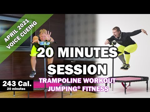 20 minutes trampoline session April 2021 - Jumping® Fitness [VOICE CUEING]