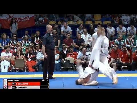 KO Eventas Gužauskas Lithuania VS Brian Jakobsen Denmark EC 2018 Poland