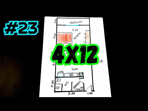 como planta de casa 4.x12. passo a passo