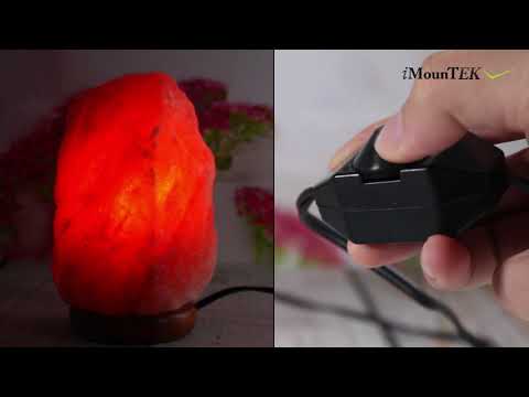 iMounTEK Natural Himalayan Crystal Rock Salt Lamp with Dimmer Switch & Wood Base - Second Medium