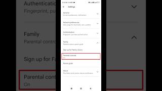 How to disable parental controls on smartphone #shorts
