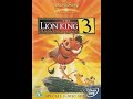 Opening To The Lion King 3 Hakuna Matata UK DVD 2004