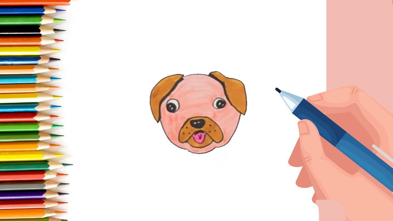 How to draw Pug face