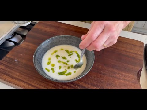 Rachel Allen & Thermomix - Potato Soup with Parsley Pesto