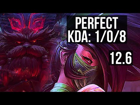 ORNN vs AKALI (TOP) | 1/0/8, 1.6M mastery, 700+ games, Rank 12 Ornn | EUW Grandmaster | 12.6