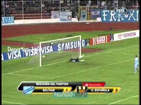 U. Española 3 - 1 Bolívar "Copa Santander Libertadores 2012" (Deportes-Info)