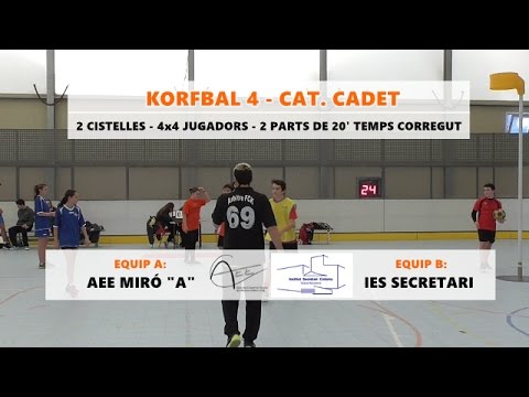 KORFBAL 4 CADET: MIRÓ A - SECRETARI (3/des/2016) - Fed. Cat. Korfbal