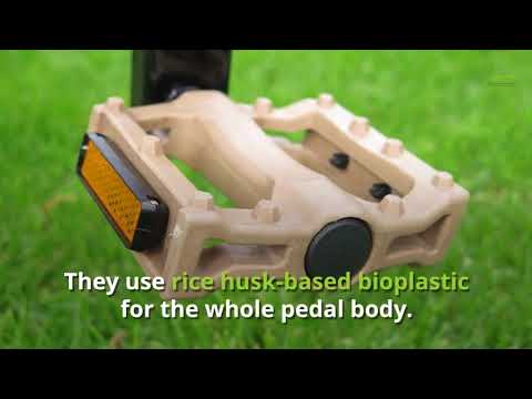 MTB Trekking upcycling Bicycle Pedals - recycled Rice and PET bottles - ecofriendly cycling