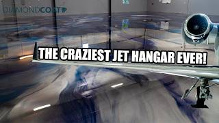 Epoxy Blue Marble Floor for a Jet Hangar | Most Durable High Performance Flooring