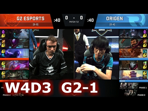 G2 eSports vs Origen | Game 1 S7 EU LCS Spring 2017 Week 4 Day 3 | G2 vs OG G1 W4D3 1080p