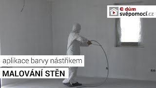 Malování stěn stříkacím zařízením