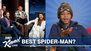 Tom Holland, Zendaya, Benedict Cumberbatch & Jacob Batalon Answer Questions from Kids video