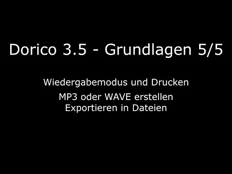 Dorcio 3.5 Grundlagenkurs - Wiedergabe und Drucken 5/5