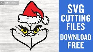 Grinch Face Svg Free Cut File for Cricut