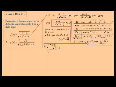 Clasa a X-a - Domeniul de definitie al unei functii - Exercitiu rezolvat
