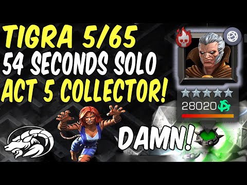 Tigra Solos  Act 5.2 Collector in 54 Seconds! | Marvel Contest of Champions