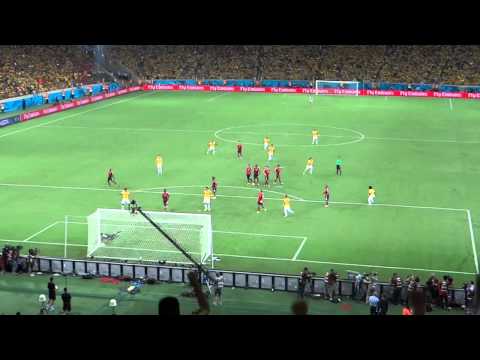 Gol do David Luiz direto da Arena Castelão. Pura emoção!