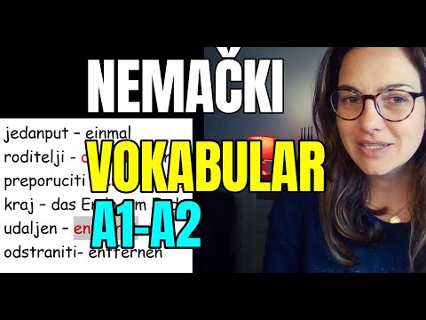 NEMAČKI- TEST VOKABULARA ZA A1,A2 NIVO- 88 REČI-KOLIKO OD OVIH REČI ZNATE DA PREVEDETE I UPOTREBITE