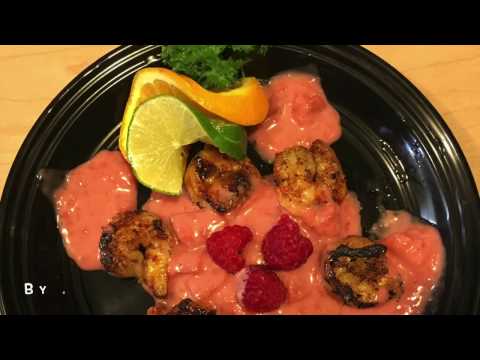 The best Blackened Shrimp with Raspberry Peach Beurre Blanc